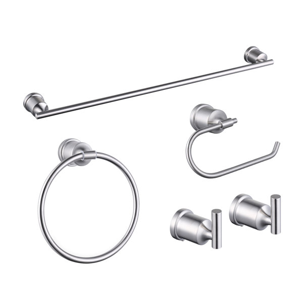 WOWOW 5 Piece Bathroom Hardware Set Wayfair